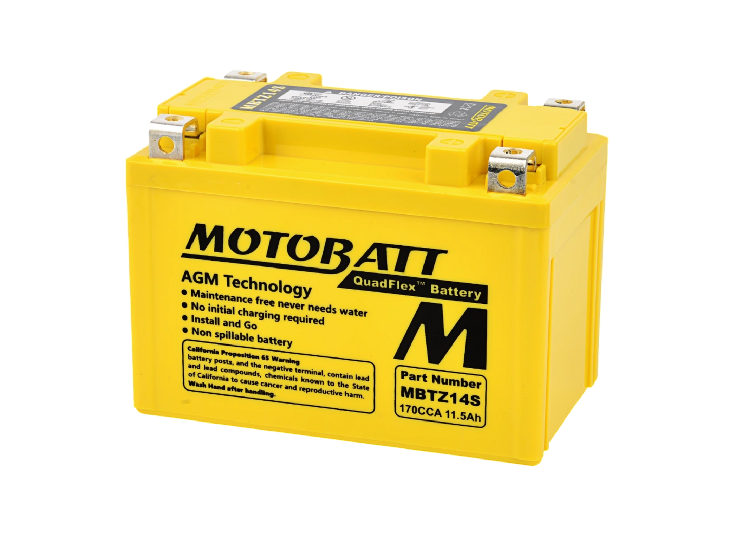 Batería Motobatt AGM Quadflex MBTZ14S