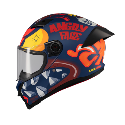 Casco Axxis Fenix Angry Brids Face Rojo Matt