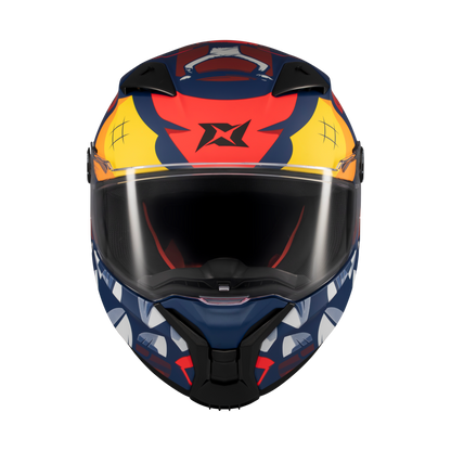 Casco Axxis Fenix Angry Brids Face Rojo Matt
