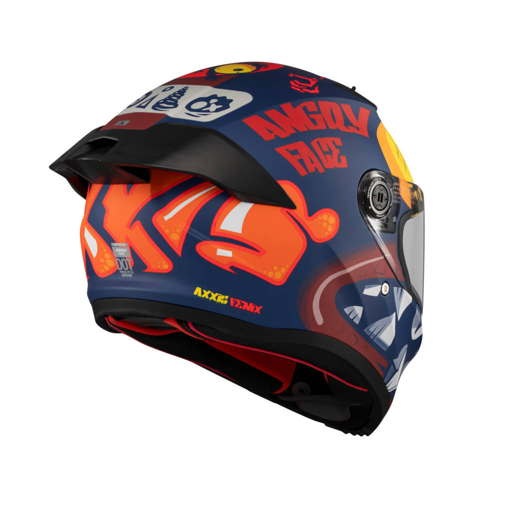 Casco Axxis Fenix Angry Brids Face Rojo Matt