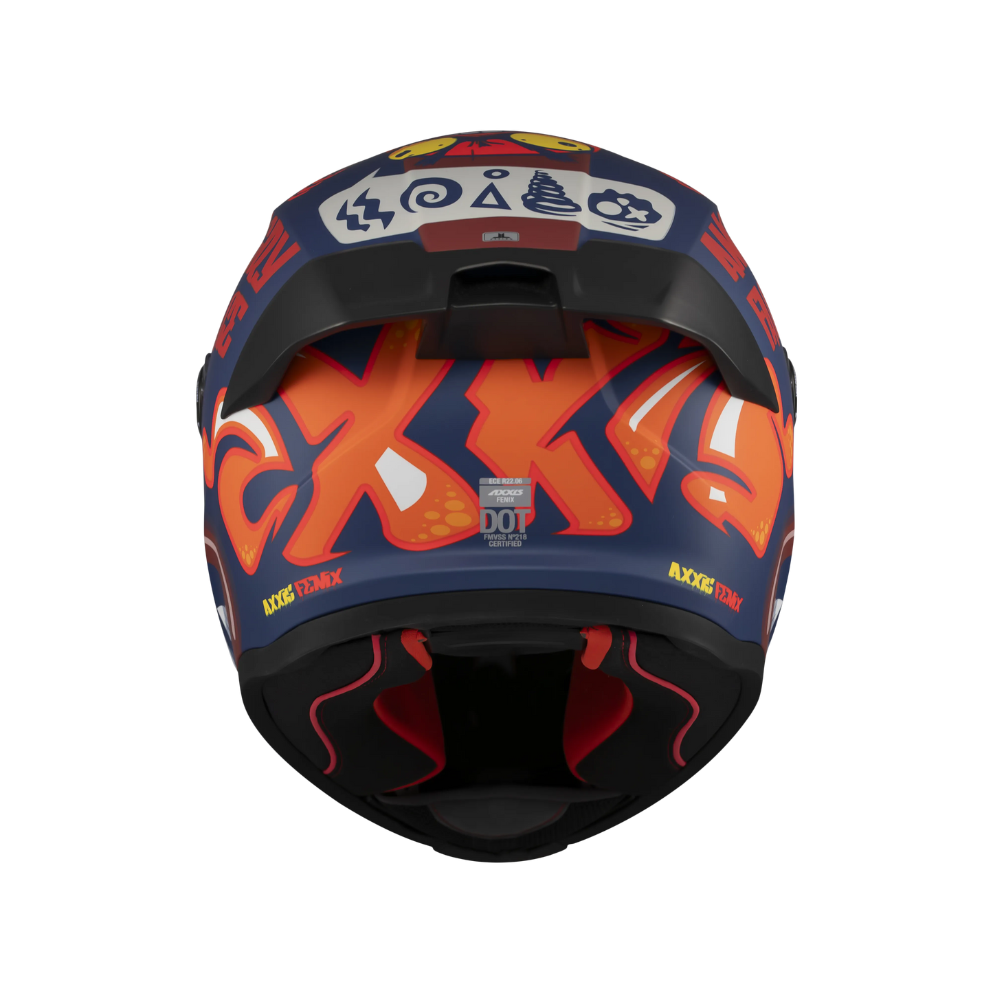 Casco Axxis Fenix Angry Brids Face Rojo Matt