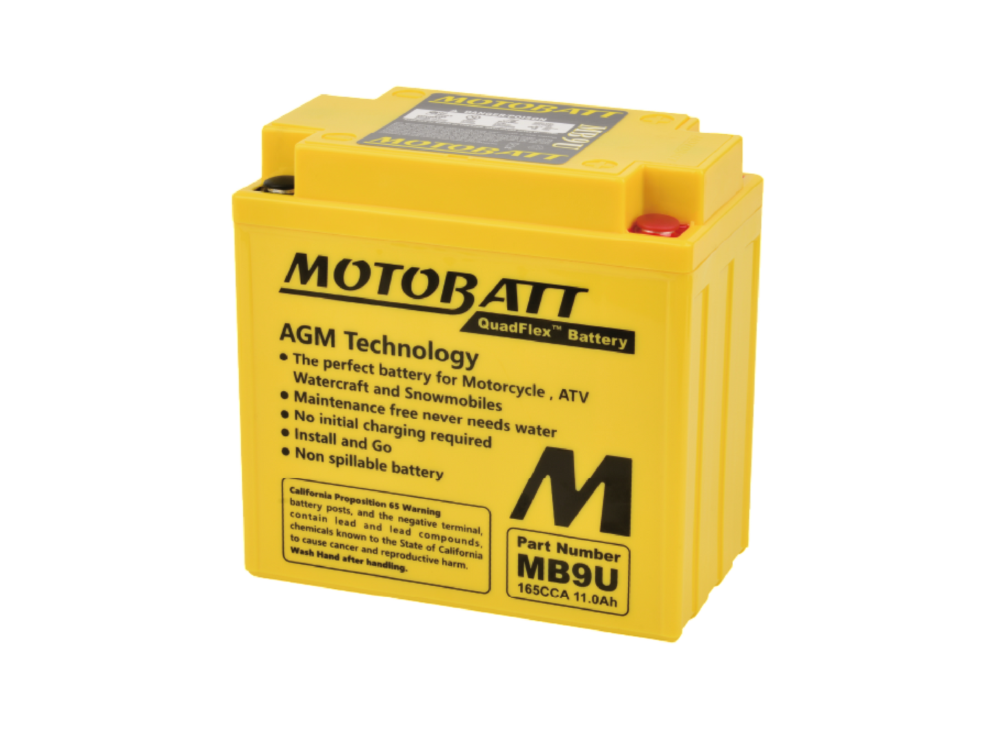 Batería Motobatt AGM Quadflex MBTX12U
