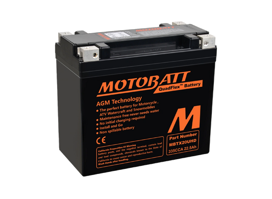 Batería Motobatt AGM Quadflex MBTX20UHD