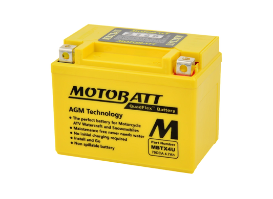 Batería Motobatt AGM Quadflex MBTX4U