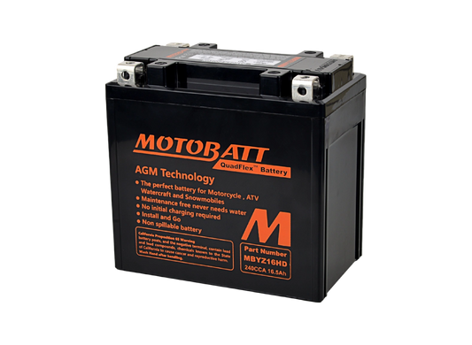 Batería Motobatt AGM Quadflex MBYZ16HD