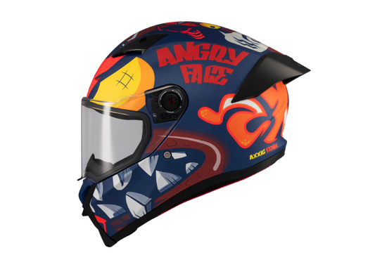 Casco Axxis Fenix Angry Brids Face Rojo Matt
