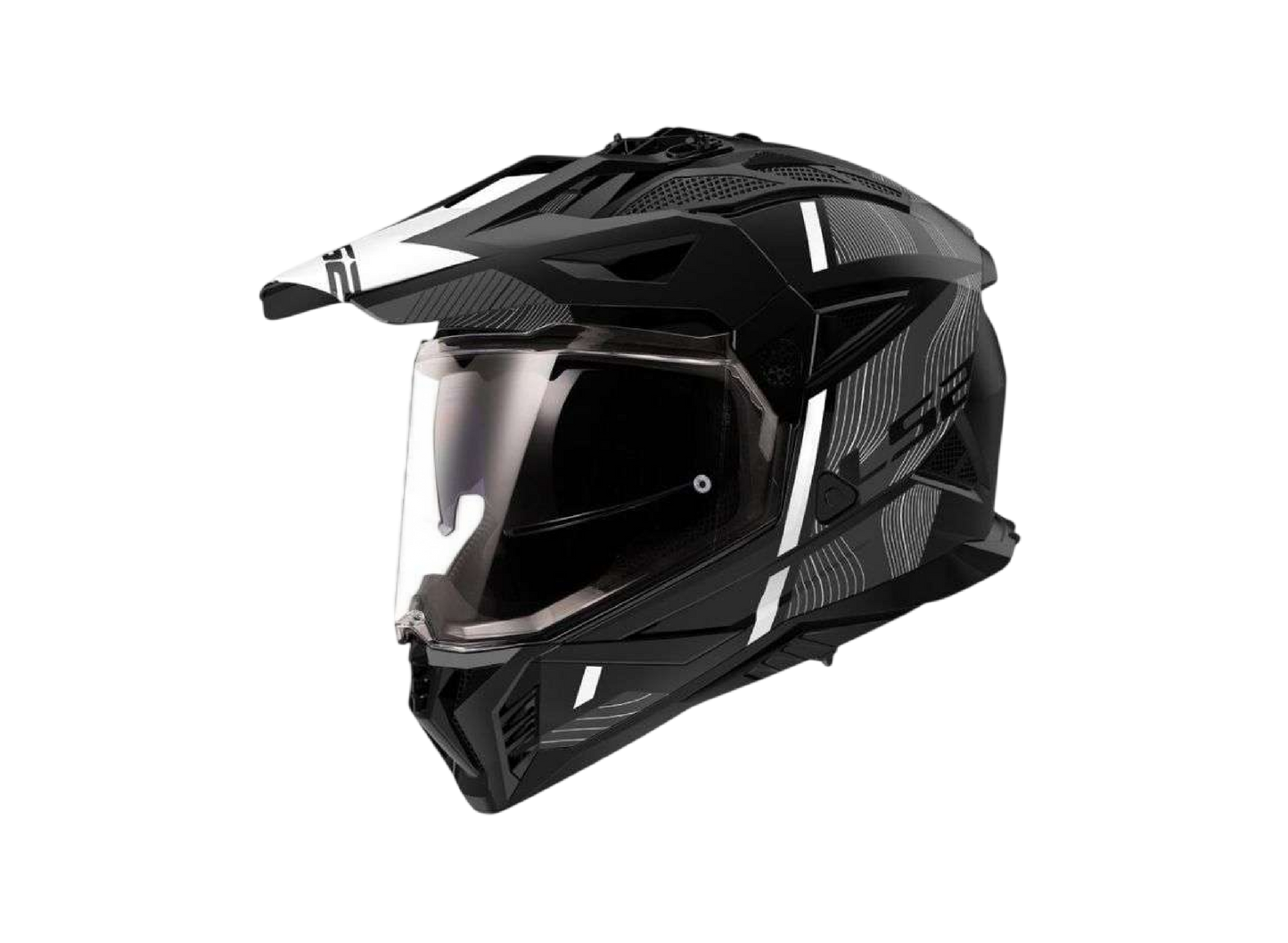 Casco LS2 MX702 Pioneer II Hill Black