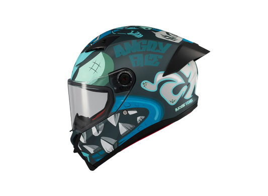 Casco Axxis Fenix Angry Brids Face Azul Matt