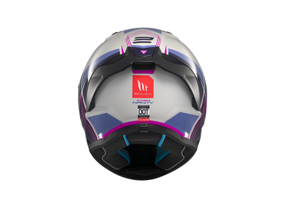 Casco MT Stinger 2 Tron White Rose Blue - Tron C8 Gloss